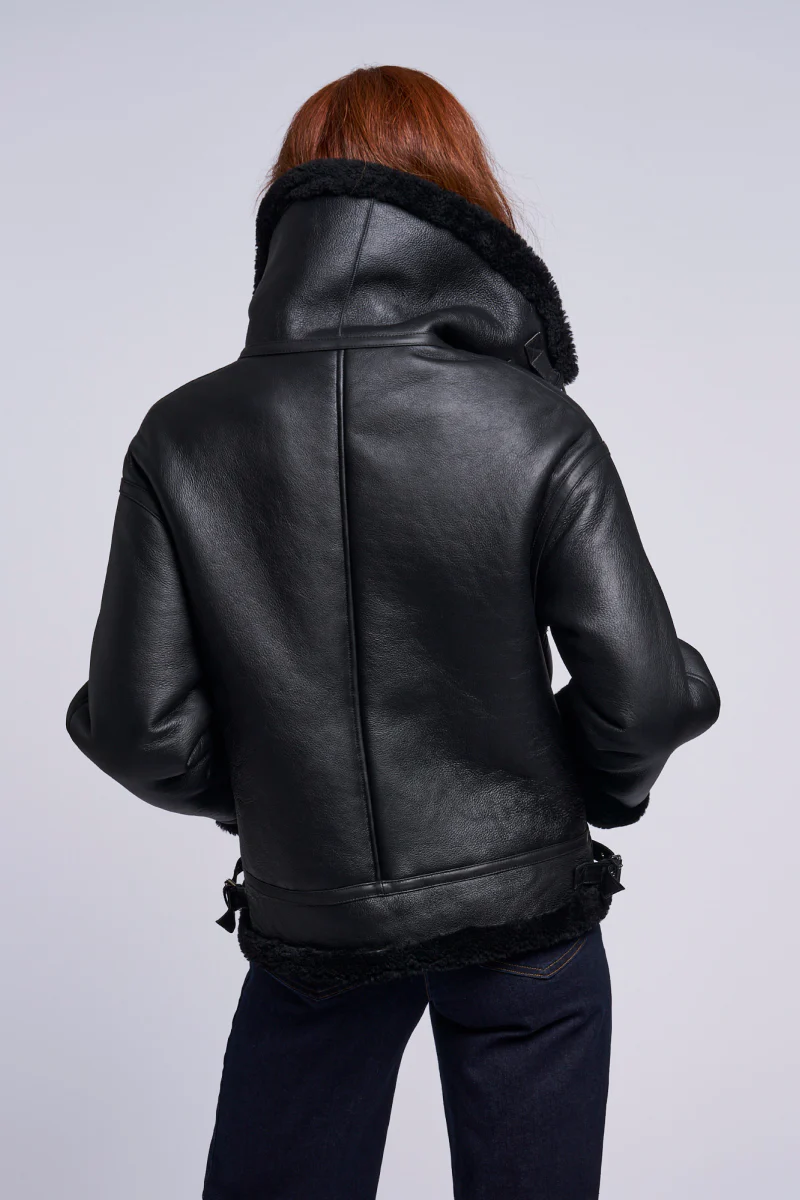 227  Genuine Shearling MC  jacket Special  Presidents Day  $500  limited quantities - Image 3