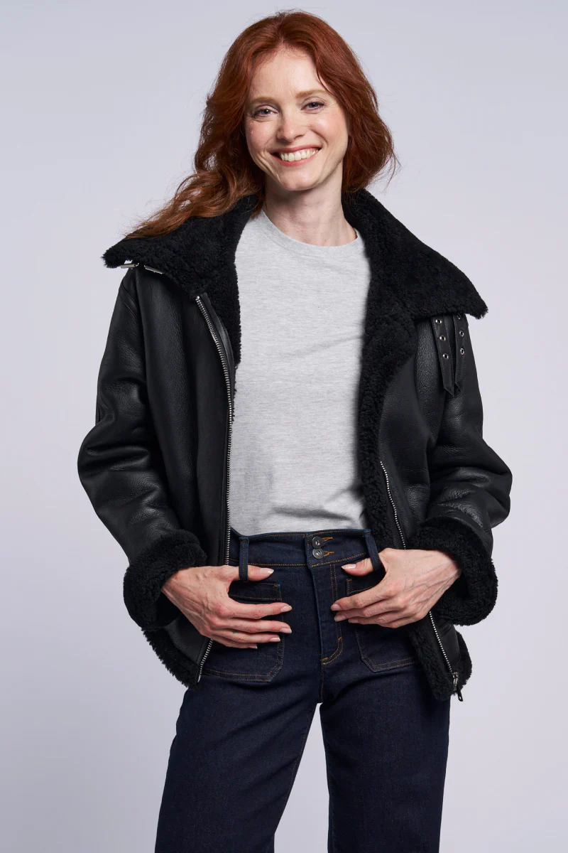 227  Genuine Shearling MC  jacket Special  Presidents Day  $500  limited quantities - Image 4