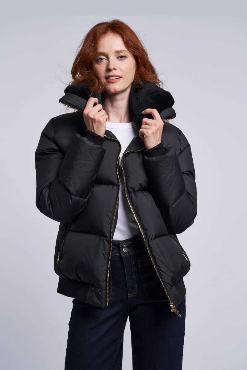 441 Down and genuine shearling bomber  Holiday Special  $290 - Image 3