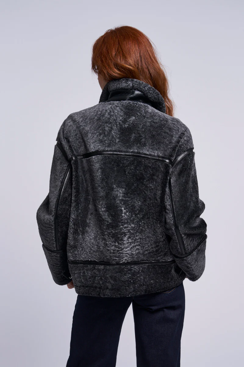 473 Genuine shearling jacket  $799  st one 1/XL  $190 Final Sale - Image 3