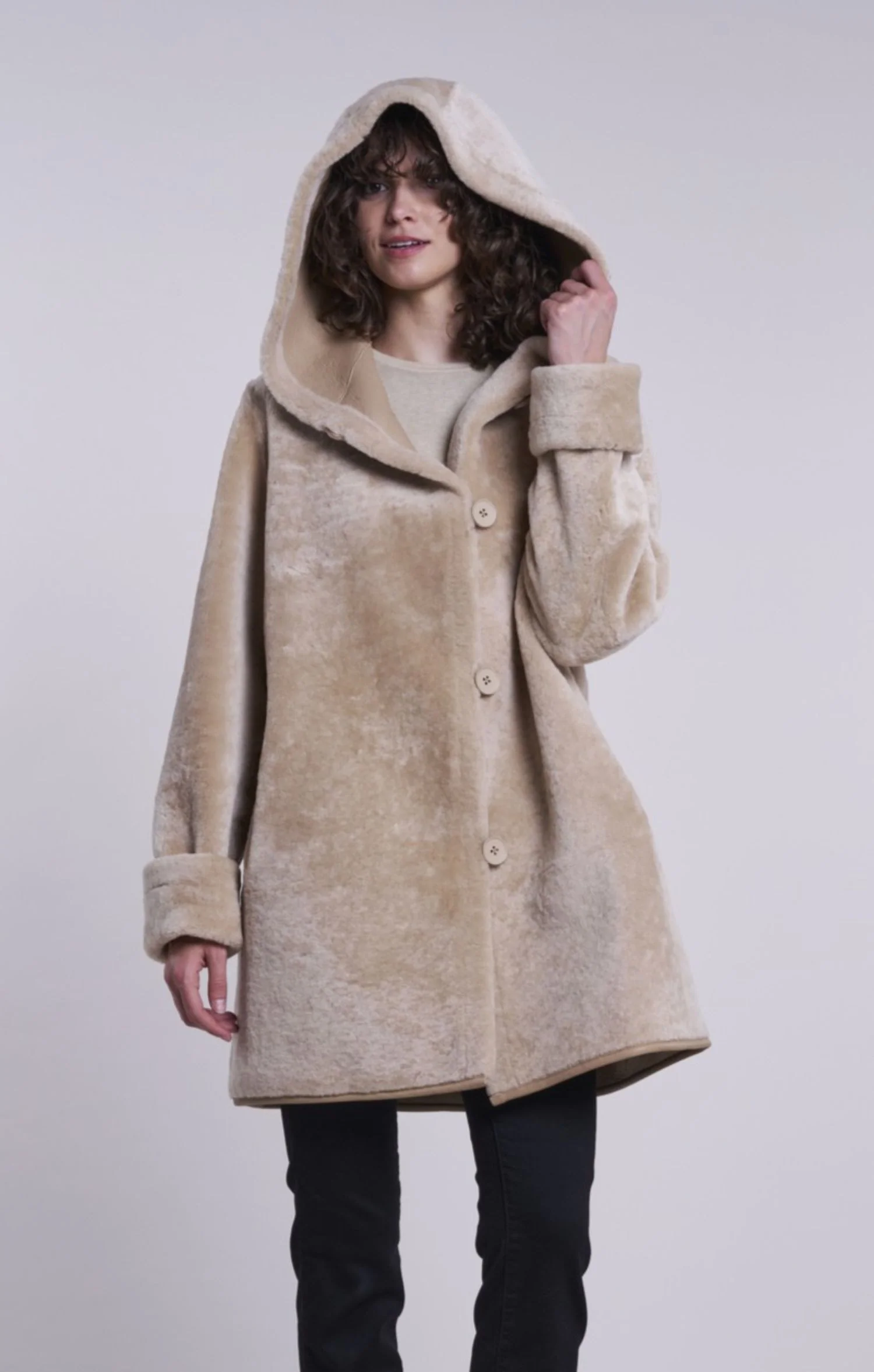 247HD Hooded shearling Topper Final Clerance $500 - Image 3