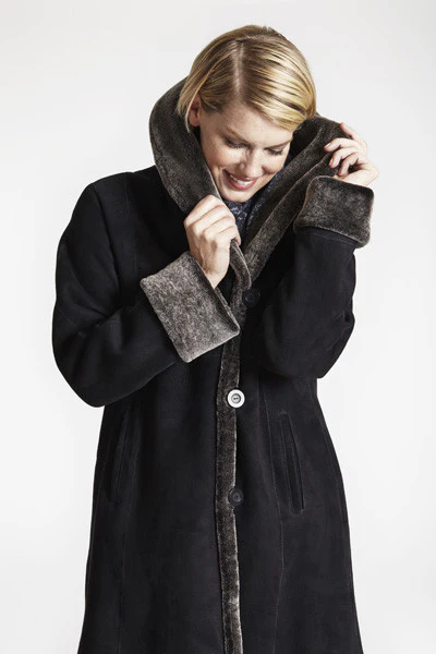 #9025 Shearling Fitted Coat - Image 5